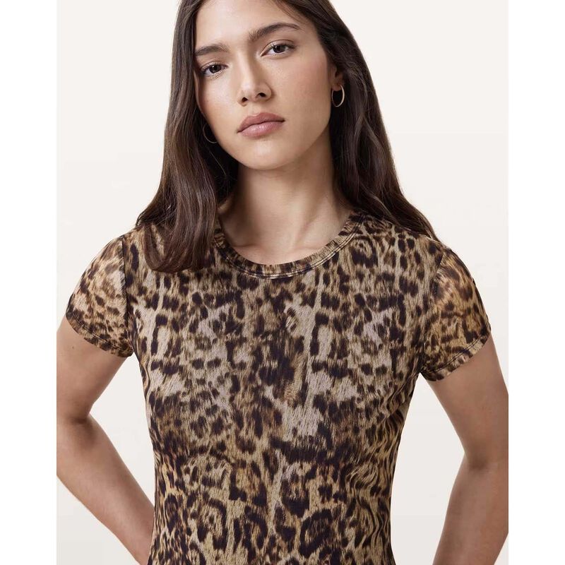 AllSaints Ellie Mesh Print T-Shirt image number 2